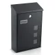 Humberg HM-864 pašto dėžutė 39.5x25.5x12 cm, juoda