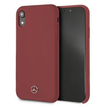 Mercedes dėklas iPhone XR telefonui Silicone Line, raudonas