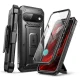 Dėklas Supcase Unicorn Beetle Pro telefonui Google Pixel 11 Pro su diržo laikikliu, juodas