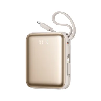 Išorinė baterija Joyroom JR-PBF27, 22.5W, 10000 mAh su integruotais laidais, auksinė