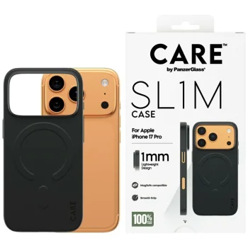 CARE by PanzerGlass SL1M MagSafe Dėklas iPhone 17 Pro, Juodas
