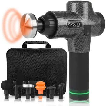 4Fizjo ULTRA Massage Gun, Relaxing Muscle Pistol with 9 Nozzles, Wireless Massage Device