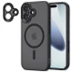 Dėklas iPhone 17 telefonui Tech-Protect MagCam MagSafe, matinis juodas