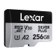 Atminties kortelė Lexar High-Performance Silver Plus microSDXC 256GB + adapteris