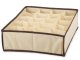 Underwear and Socks Drawer Organizer, 16 Compartments, Beige