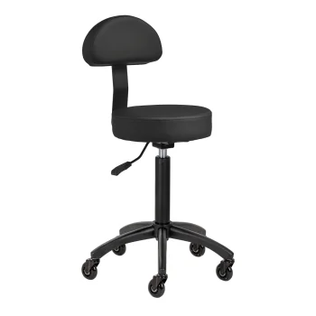 Hairdressing Stool Gabbiano D026 with Backrest, Black
