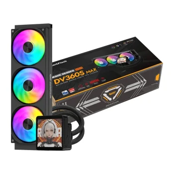DarkFlash DV360S MAX skysčio aušintuvas procesoriui, 3.95" IPS, ARGB, juodas