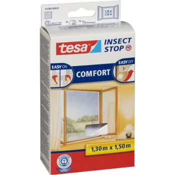 Tinklelis nuo vabzdžių langams Tesa Insect Stop Comfort 1,30 x 1,50 m, baltas 55388