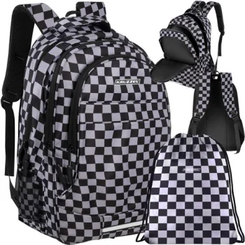 Mokyklinė kuprinė Kruzzel 24530, 22L, su batų krepšiu, kariukais