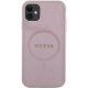 Guess dėklas iPhone 11 / XR Saffiano MagSafe, rožinis
