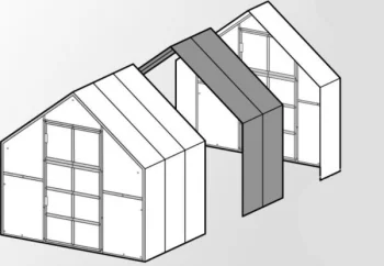 Extension 1 m for Greenhouse KLASIKA BERNARD with 4 mm Polycarbonate