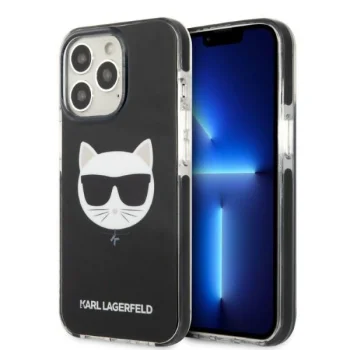 Karl Lagerfeld Choupette Head dėklas iPhone 13 / 13 Pro (6.1"), juodas