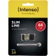 USB atmintinė Intenso Slim Line 64GB USB 3.0, juoda