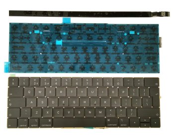 Extra Digital Apple MacBook Pro 13" A1706 / 15" A1707 klaviatūra, UK, juoda