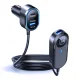 3mk dvigubas automobilinis įkroviklis 135W PD QC PPS (USB-C + USB-A), juodas
