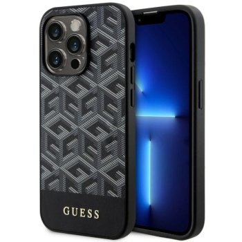 Guess G Cube Stripes MagSafe dėklas skirtas iPhone 14 Pro, juodas