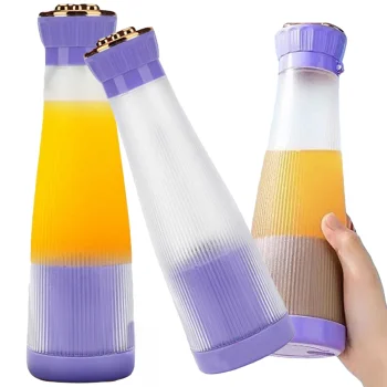 Nešiojamas belaidis kokteilių trintuvas su USB įkrovimu, 400 ml, violetinis
