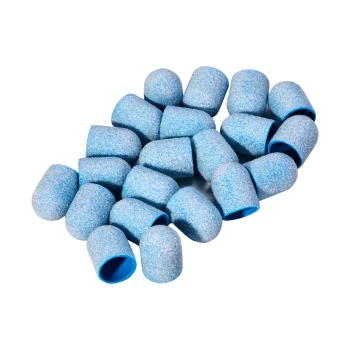 Exo Blue Waterproof Sanding Caps 13mm 80 Grit (20 Pcs)