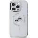 Karl Lagerfeld dėklas iPhone 14 Pro Max telefonui Metal Karl & Choupette MagSafe, baltas