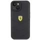 Ferrari dėklas iPhone 15 telefonui Quilted Metal Logo, juodas
