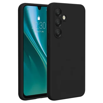 Dėklas Etteri Silicone Case skirtas Samsung Galaxy A56 5G, juodas
