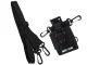 Tactical Walkie Talkie Holster and Radio Pouch with Shoulder Strap, Black
