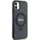 Guess Ring Stand Script Glitter MagSafe dėklas telefonui iPhone 11 / Xr, juodas