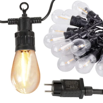 Sodo girlianda 15 LED, šiltai balta šviesa, 15 m