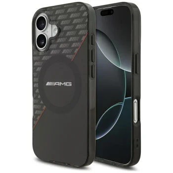 Mercedes AMG Double Layer dėklas „iPhone 17“ su MagSafe, juodas / raudonas