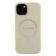 Apple iPhone 15 6.1\'\' Guess Saffiano MagSafe Case Cover (GUHMP15SPSAHMCB), Gold