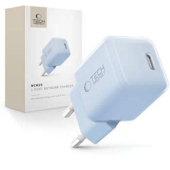 Tech-Protect NCM25 USB-C PD 25W įkroviklis, mėlynas