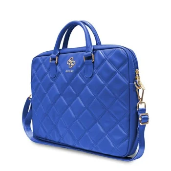 Guess Quilted 4G nešiojamojo kompiuterio krepšys 16", mėlynas
