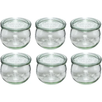 Weck tulpės formos stikliniai stiklainiai 580 ml, 6 vnt.