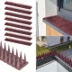 Plastikiniai apsauginiai spygliai nuo paukščių ir balandžių, 8 moduliai, 43 cm, Rudi