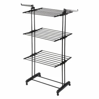 Foldable Vertical Clothes Drying Rack, Black