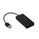 Maxlife 4 prievadų USB šakotuvas su 1,5 m laidu, juodas