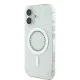 Guess IML Rhinestones MagSafe dėklas telefonui iPhone 16 Plus 6.7\", baltas