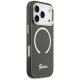 Guess IML Script Metal MagSafe dėklas iPhone 17 Pro telefonui, Juodas