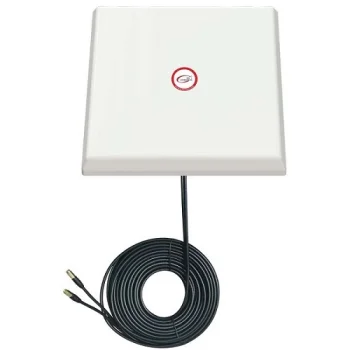 5G / LTE / CBRS 2x2 MIMO plokščioji antena, 1.7–3.8 GHz, 2x 21 dBi, SMA-M, 15 m
