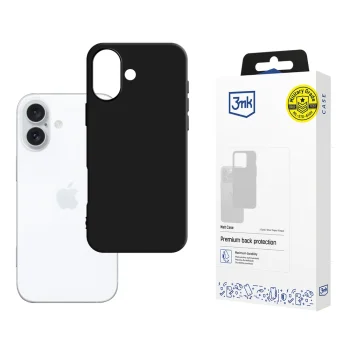 Dėklas iPhone 16 Plus telefonui 3mk Matt Case, juodas