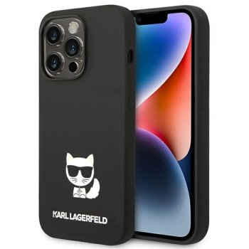 Karl Lagerfeld Silicone Choupette Body dėklas iPhone 14 Pro, juodas
