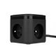 Huslog Power Strip Cube with 20W PD Fast Charging, 3 Outlets and USB Ports, Black