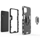 Dėklas Samsung Galaxy A22 4G Ring Armor su žiedu-stovu, mėlynas
