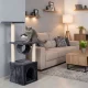 Petsi Cat Tree Condo with Scratching Posts, 94 cm Multi-Level Activity Tower, gray