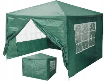 Sodo pavėsinė MultiGarden PAW 3X3, 3x3 m, su 4 sienomis, žalia