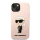 Apple iPhone 14 6.1\" Karl Lagerfeld Silicone Ikonik Case Cover (KLHCP14SSNIKBCP), Pink