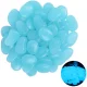 Fluorescent Lighting Stones, Glowing Pebbles, Blue, Pack of 100