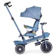 ECOTOYS 2-in-1 Tricycle Stroller with Rotating Seat, Blue