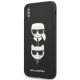 Karl Lagerfeld Saffiano Karl&Choupette dėklas skirtas iPhone XS Max, juodas