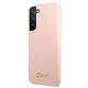 Guess Silicone Script dėklas Galaxy S22+ S906, Rausvas